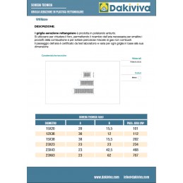 Griglia aerazione rettangolare APRIBILE con leva mm 175 x 146 in plastica  BIANCA, Edilizia Griglie di aereazione Griglie aereazione in plastica