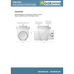 Valvola antiriflusso per edilizia in pvc