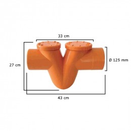 Sifone monolitico ø125 in pvc